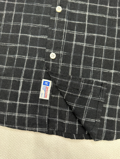 Tommy Hilfiger Linen Plaid Long Sleeve Shirt