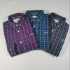 Lacost* cotton check long-sleeved shirt