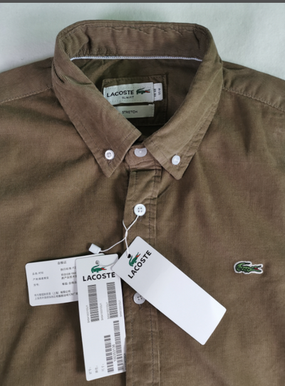 Lacost* Corduroy Long Sleeve Shirt