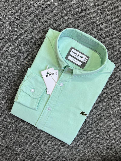 Lacost* Cotton Oxford Long Sleeve Shirt