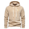 Men's Casual Fleece Lace-up Sweatshirt