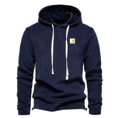 Men's Casual Fleece Lace-up Sweatshirt