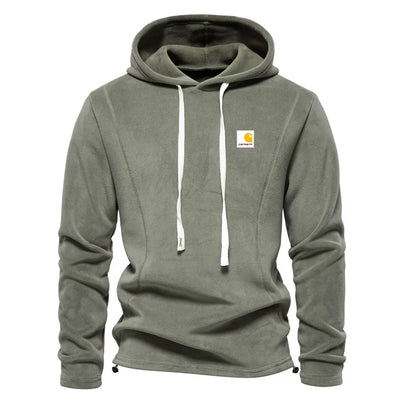 Men's Casual Fleece Lace-up Sweatshirt