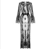 Lace Tie Nightgown Robe