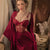 French High-End Satin Luxurious Lace Lace Nightgown