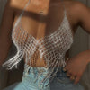 Sparkling Tassel Mesh Rhinestone Body Chain