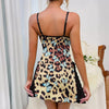 Leopard print butterfly suspender skirt