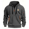 Men's Zippered Multi-Pocket Casual Sweatshirt