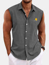 Men's Button Down Sleeveless Holiday Shirt